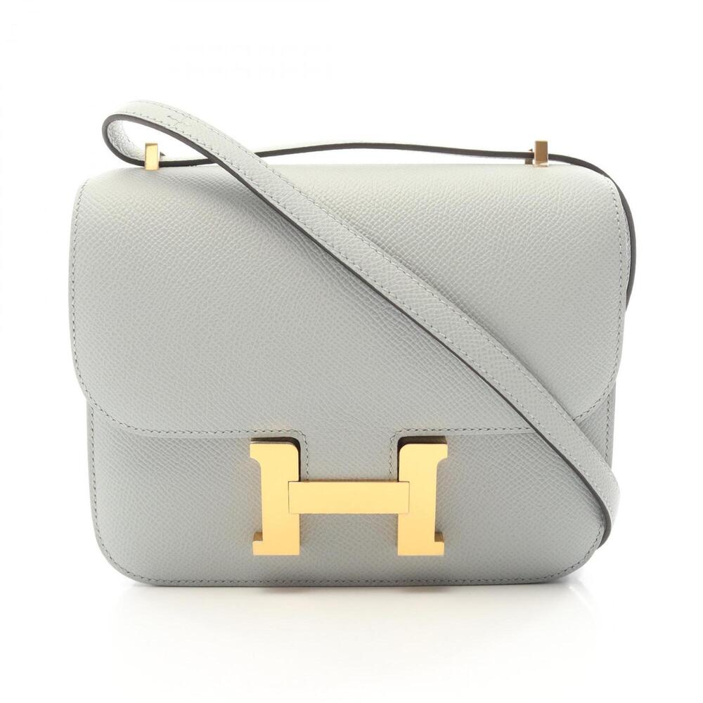 Hermes Constance 3 Mini Blue Glacier Shoulder Bag/Handbag, Veau Epsom Leather...